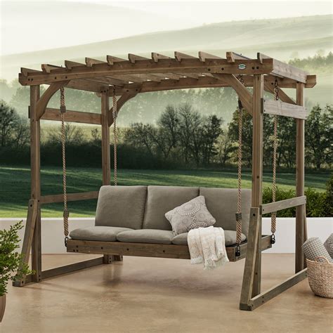 30 Inspirations Pergola Porch Swings with Stand