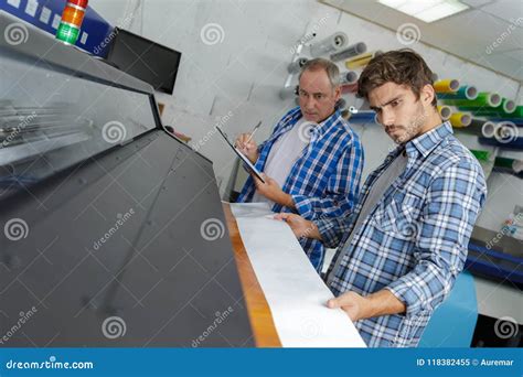 Newspaper Production and Printing Process Stock Image - Image of rolled ...