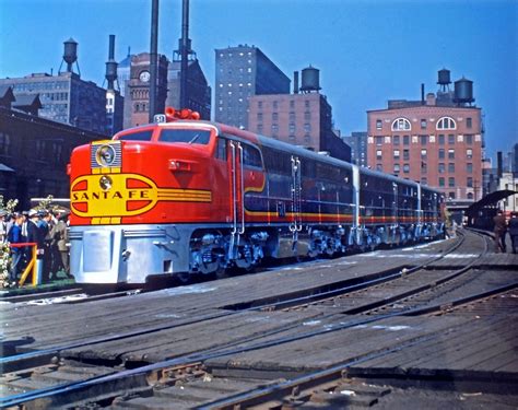 Alco Pa-1 51 Santa Fe Chief Diesel Locomotive Chicago 1946. | Train ...