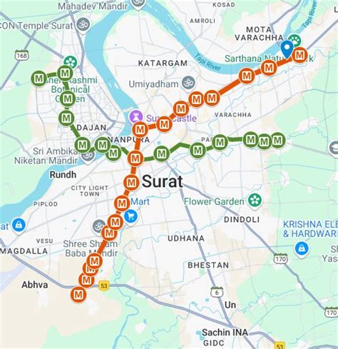 Surat Metro Route Map - Google My Maps