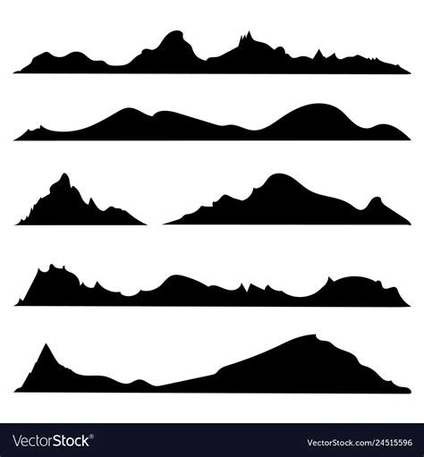 Black and white mountain Royalty Free Vector Image