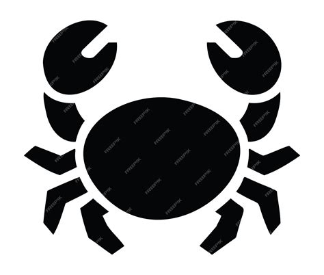 Premium Vector | Vector monochrome crab logo