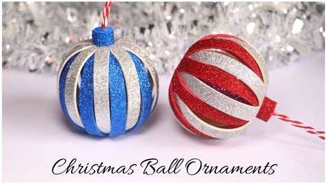 DIY Christmas Balls | Glitter Foam Christmas ornaments | DIY Christmas ...