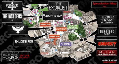 New Halloween Horror Nights 2023 Speculation Map for Universal Studios ...