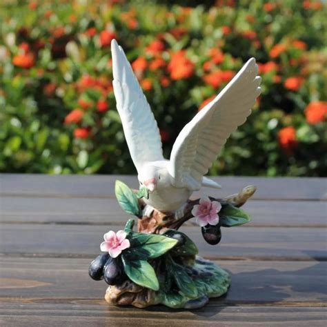 ceramic Peace dove bird figurines home decor ceramic Pigeons ornament ...