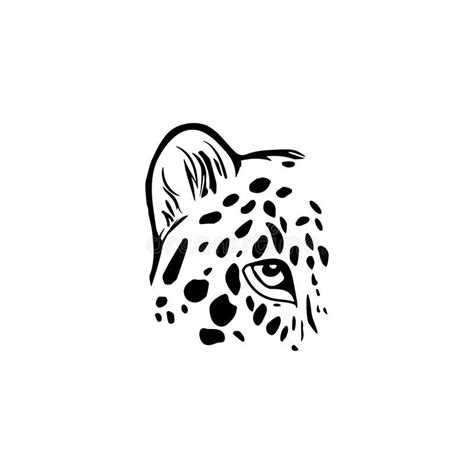 Stylized Creative Leopard Face Silhouette Design. Leopard Head ...