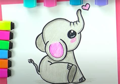 Very Easy Elephant Drawing How To Draw An Elephant