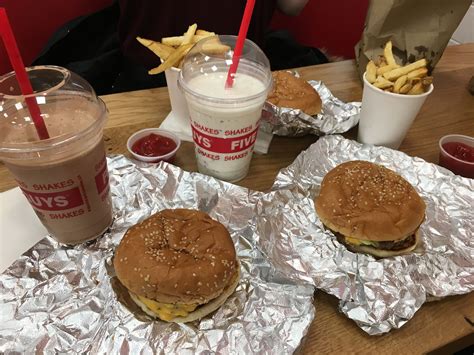 Five guys #burger #fries #milkshake | Food, Food places, Aesthetic food