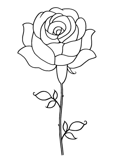 Rose cartoon clipart black and white free download | Clipart Nepal