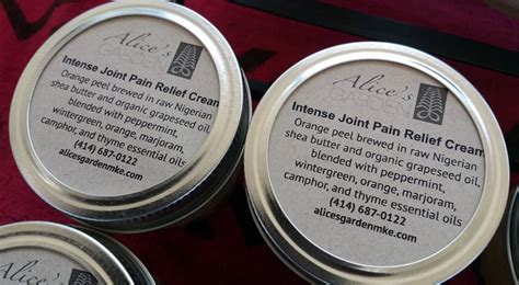 Intense Joint Pain Cream (4 ounces) — ALICE'S GARDEN URBAN FARM