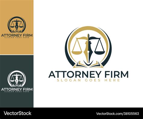 Law firm logo design lawyer logo template Vector Image