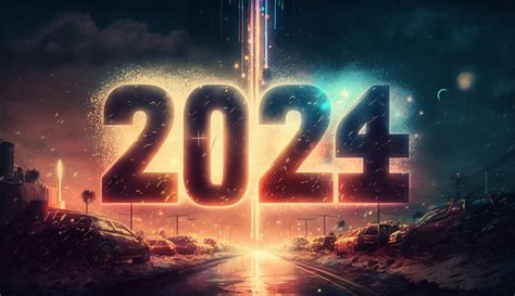 Download New Year, 2024, Fireworks. Royalty-Free Stock Illustration ...