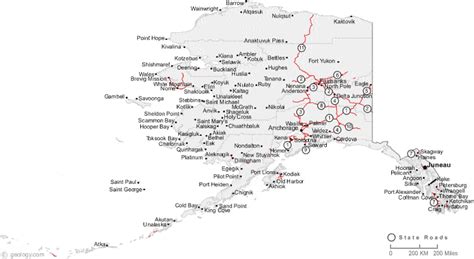 Map Of Alaska With Small Towns - Feliza Valentine