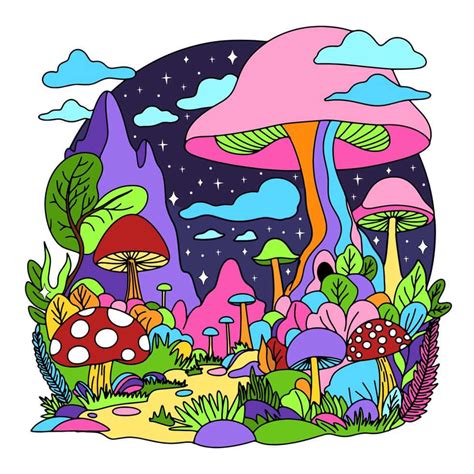 Download A trippy mushroom adds a splash of psychedelic color to the ...