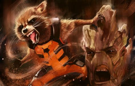 🔥 [10+] Rocket Raccoon And Groot Desktop Wallpapers | WallpaperSafari