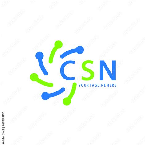 CSN logo design initial creative letter on white background. CSN vector ...