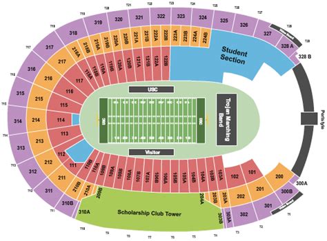 Los Angeles Coliseum Seating Chart + Rows, Seat Numbers and Club Seat Info