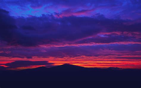 wallpaper mountains, sunset, sky, clouds HD : Widescreen : High ...