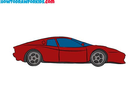 How to Draw a Ferrari - Easy Drawing Tutorial For Kids