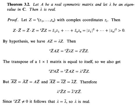 linear algebra - Understanding a proof: Eigenvalues of a real symmetric ...