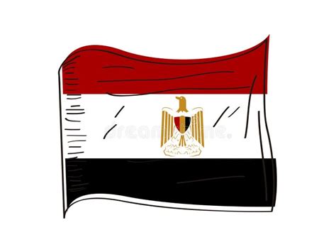 Flag of Egypt stock vector. Illustration of egyptian - 163912759