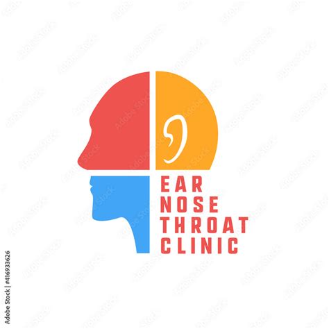 ear nose throat (ENT) logo for Otolaryngologists clinic concept. vector ...