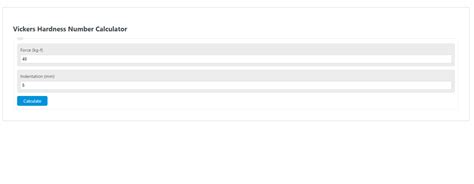 Vickers Hardness Number Calculator - Calculator Academy