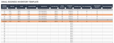 Excel Templates For Inventory