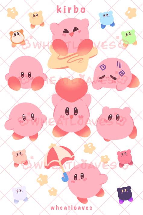 Kirby Sticker Sheets | Wheatloaves