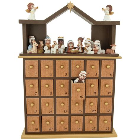 Precious Moments Nativity Advent Calendar Box, 27 Piece Set