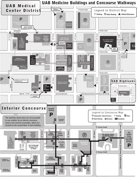 UAB Hospital Parking Options and Map | Hospital, Map, Uab