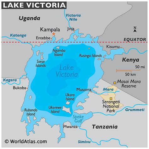 Lake Victoria On A Map Of Africa – Topographic Map of Usa with States