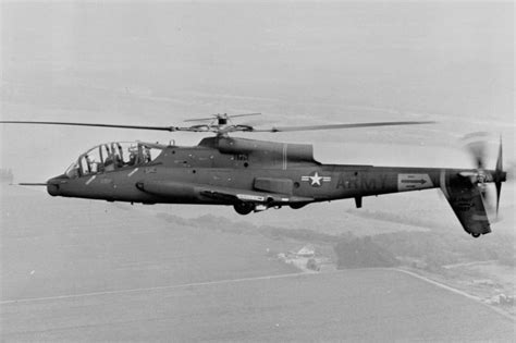 The AH-56A Cheyenne helicopter. Test flight of the AG-56-A helicopter ...