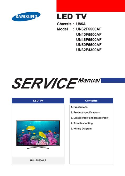 Samsung+UN32F4300AF - led tv - LED TV SERVICE Manual LED TV Contents 1 ...