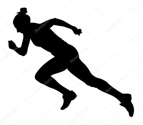 Running woman silhouette Stock Vector Image by ©predragilievsi #84010150