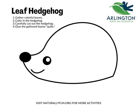 Arlington Parks on Twitter | Template printable, Hedgehog craft, Autumn ...