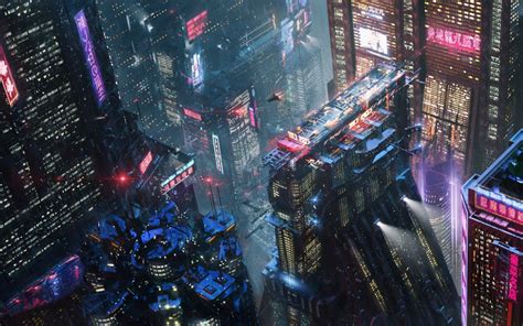 Cyberpunk Night City Concept Art