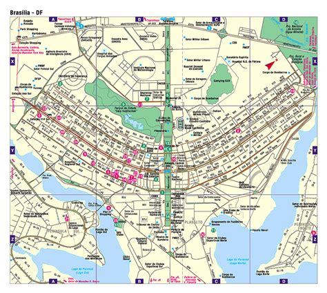 Detailed road map of Brasilia | Brasilia | Brazil | South America ...