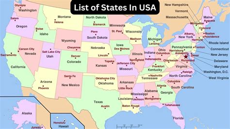 List Of US States And Capitals 2023 With Important Facts