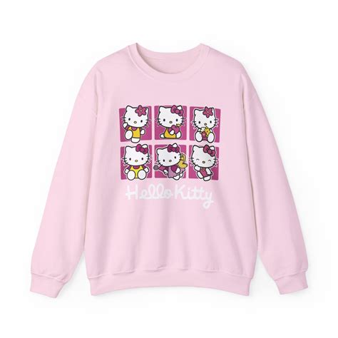 Hello Kitty Pastel Cute Pink Sweater Sweatshirt Cute Kawaii Pastel ...