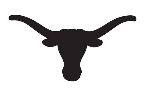 Longhorn clipart stencil, Longhorn stencil Transparent FREE for ...