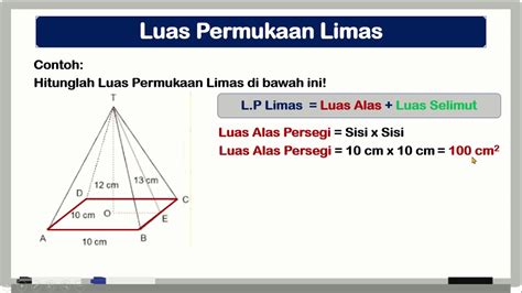 Rumus Luas Permukaan Limas Segi Empat Adalah Rumus Volume Dan Luas - Riset