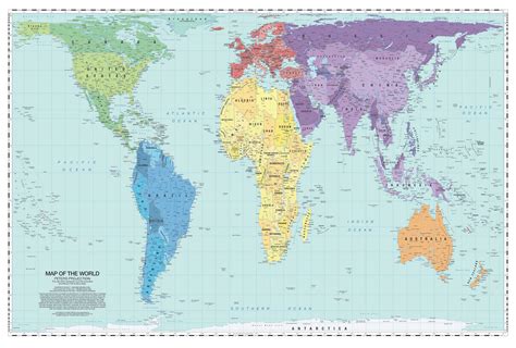 Buy Updated Peters Projection World | Laminated 36" x 24” | Developed ...