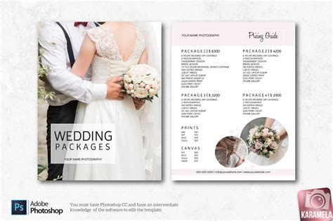 Wedding Photography Packages Template Photography Pricing - Etsy