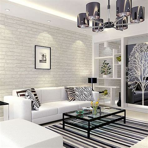 White Grey Real Looking Brick Pattern Wallpaper WP120 … More | Brick ...