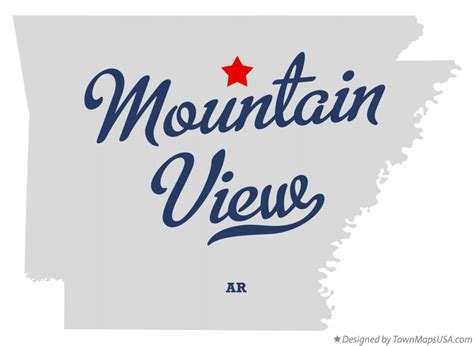 Map of Mountain View, AR, Arkansas