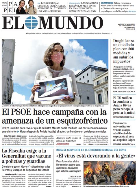 letal Noticias de última hora Impermeable portadas periodicos papel ...