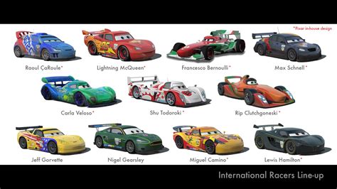 Cars 2 Names | Cars 2 International Racers Line-up | Cars characters ...