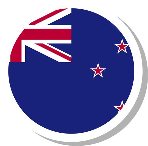 New Zealand flag circle shape, flag icon. 16707182 PNG