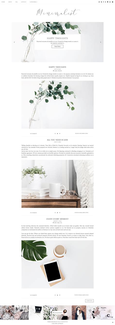 Minimalist | Blogger template | Creative Website Templates ~ Creative ...